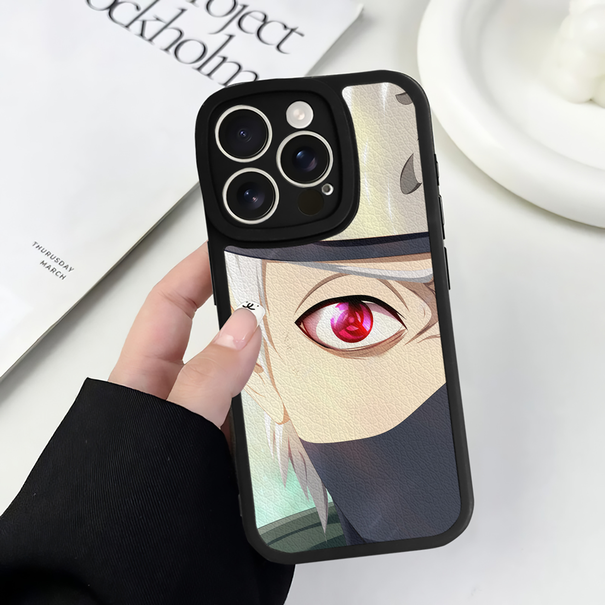 （画像用） NARUTO -ナルト- NARUTO -ナルト- 疾風伝 【iPhone 16シリーズ対応】シリコンスマホケース（レザー調） 材質：シリコン